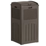 Flamaker 30 Gallon Trash Can, Resin Outdoor Garbage Can with Lid, Waterproof Hideaway Patio Waste Bins for Outside Use (Black) - Image 9