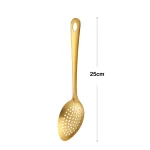 1Pcs Gold Stainless Steel Long Soup Spoon Cooking Utensils Kitchenware Skimmer Colander Frying Spatula Kitchen Accessories - Image 13