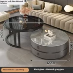 Modern Round Coffee Tables Metal Nordic Glam Minimalist Coffee Tables Simple Decor Mesa Auxiliar Salon Living Room Furniture - Image 33