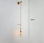 Modern wall sconce light fixture glass bedside hotel bathroom background lamp corridor luminaire home decoration lighting gold - Image 7