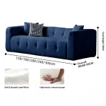Any Size Custom Compressed Fabric Sofa Hand Tufted Design Integrated Sponge Roll Pack Shipping Multiple Color Living Room Bedroo - Image 15