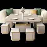 Modern Marble Folding Coffee Table With Storage For Living Room, Table Basse Furniture For Terrace And Lounge Side Table Möbel - Image 6
