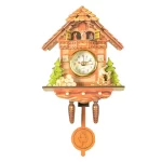Wooden Hanging Wall Clock Bird Alarm Clock Cuckoo Clocks For Home Decoration Quartz Watch Decorative Home Decor - Image 9