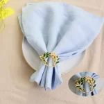 Linen Table Napkins Cloth Tea Cloth, 40x40cm Durable Towels for Dinning Party Wedding Decor