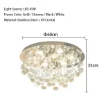 Modern Crystal Ball Ceiling Lights Surface Mounted LED Lamps Lighting Fixture for Living Room Lustres Home Decor Lampara Techo - Image 7