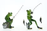 YES 1-2Pcs 3D Craft Resin Creative Thinking Reading Frog Model Figurine Home Office Tabletop Decor Gift Birthday Present - Image 13