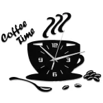 3D Acrylic DIY Wall Clock Mirror Wall Clocks Simple Home Digital Wall Sticker Decoration Mute Coffee Cup Wall Quartz Clock - Image 8