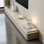 Light luxury solid wood paint TV cabinet 120cm 130cm 140cm coffee table 200cm 260cm 300cm 360cm tv stand living room furniture - Image 2