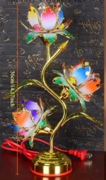 Colorful Petal Lotuscandlestick Temple Power Supply Table Candlestick Lotus Candlestick Buddha Candle Holder Home Decoration - Image 8