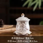 Chinese Creative Relief Ceramic Lotus Buddha Supplies Offering Water Cups, Incense Burners, Vases, Fruit Plates and Ornaments - Image 25