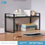 Shelf Desktop Storage  Bookshelf Student Desk Shelves Racks Office Computer Desk Tiered Cabinet Home Storage Holders Organizer - Image 23