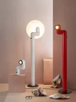 Spanish Space Age floor lamp Designer Replica Red White Water Pipe Standing Lamp For Living Room Sofa Bedroom Room Decoration - Image 2