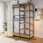 Modern Wardrobes Organizer Closet Storage Bedroom Coat Rack Floor Corner Household Metal Hanger Hat Rack Shelf Home Furniture - Image 20