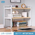 Shelf Desktop Storage  Bookshelf Student Desk Shelves Racks Office Computer Desk Tiered Cabinet Home Storage Holders Organizer - Image 9