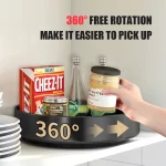 360° Rotating Spice Rack Organizer Seasoning Holder Kitchen Storage Multi-Function Tray Home Supplies for Bathroom Cabinets - Image 4