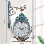 Double-sided Wall Clocks Vintage Art Decoration Clocks Living Room Elegant Clock Silent Luxury Wall Watch Aesthetic Decorations - Image 7