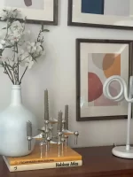 Metal Molecular Structure Candle Holder Nordic Silver Candlestick Centerpiece Living Room Decoration Gift Home Decore Candelabra - Image 2