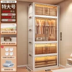 Door Wardrobe Storage Bedroom Organizer Partitions Space Saving Household Simple Closet Clothes Box Vestidores Trendy Furniture - Image 23