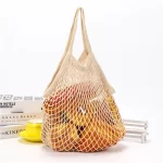 Reusable Mesh Grocery Bags, Long Handle Produce Bags, Fruit & Veggie Storage, Woven Mesh Pocket Hollowed Out Kitchen Storage - Image 3