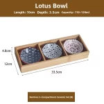 Wooden Tea Cooking Tray Utensils Nine Grids Hot Pot Restaurant Sauce Dish Fruit Platter Four  Grids Ceramic Dishware - Image 22