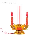 Plastic Offering Buddha Simulated Candlestick, Home Offering Incense Burner, God of Wealth Candle Holder - Image 2
