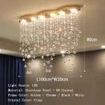 Luxury Pendant Crystal Ceiling Chandeliers Home LED Lighting Fixture Long Hanging Lamp for Living Room Lustre Dining  Table - Image 11
