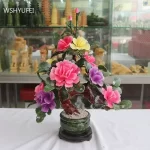 Creative Jade Simulation Peony Flower Ornaments Fake Flower Bonsai Living Room Decoration Table Decor Crafts Home Accessories - Image 3