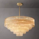 Nordic Luxury Glass Bar Big Ceiling Chandeliers Home Decoration Large Hanging Lamps for Living Room Hotel Lustre Gold - Image 3