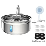 3.2L Cat Automatic Water Dispenser Smart Cat Fountain Pet Auto Water Feeder with Visible Window Dog Stainless Steel Water Bowl - Image 7