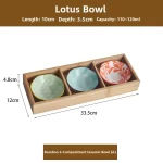 Wooden Tea Cooking Tray Utensils Nine Grids Hot Pot Restaurant Sauce Dish Fruit Platter Four  Grids Ceramic Dishware - Image 15