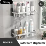 Bathroom Storage Rack Stainless Steel Anti Rust Storage Shower Rack Suction Cup Storage Rack Household Storage Appliances - Image 21