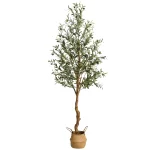 1Pc/2Pcs Artificial Olive Tree 4ft / 5ft / 6ft, Large Artificial Plants Fake Plastic Plants in Pot for Home Bedroom Decor - Image 11