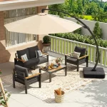 Aoxun Aluminum Patio Furniture Set 4/5/7 Seats, Oversized Outdoor Sectional with Washable Thick Cushions, Coffee Table - Image 7