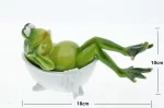 YES 1-2Pcs 3D Craft Resin Creative Thinking Reading Frog Model Figurine Home Office Tabletop Decor Gift Birthday Present - Image 10