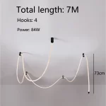 Italy Creative Weaving Hose Ceiling Lamp Bedroom Living Room Restaurant Coffee Shop Atmosphere Chandelier Home Decor Lighting - Image 12