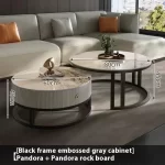 Round Unique Coffee Tables Waterproof Modern Simple Metal Coffee Tables Aesthetic Organizer Muebles De La Sala Home Decoration - Image 38