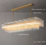 Nordic Luxury Glass Bar Big Ceiling Chandeliers Home Decoration Large Hanging Lamps for Living Room Hotel Lustre Gold - Image 18