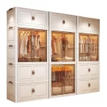 Door Wardrobe Storage Bedroom Organizer Partitions Space Saving Household Simple Closet Clothes Box Vestidores Trendy Furniture - Image 6
