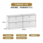Vintage Module Sideboard Living Room Storage Cabinet Wood Bedroom Stainless Steel Metal Frame Storage Customizable TV Cabinet - Image 10