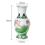 Home Ceramics Lotus Vases Ornaments Buddha Hall Worship Accessories Living Room Flower Arrangement Vase Decoration Crafts - Image 13
