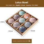 Wooden Tea Cooking Tray Utensils Nine Grids Hot Pot Restaurant Sauce Dish Fruit Platter Four  Grids Ceramic Dishware - Image 28