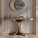 Elegant Vertical Living Room Table Metal Design Entry Premium Hotel Table Nordic Hall Wohnzimmer Tische Luxury Furniture - Image 4