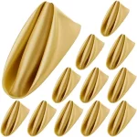 50pcs 30x30cm Rose Gold Small Satin Table Napkins Placemats Silk Dinner Cloth Napkins For Party Hotel Wedding Table Decoration - Image 9