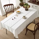 French Style Thickened Jacquard Lace Tablecloth, Rectangular Dining Table Cloth, Home Use Fabric Table Cover - Image 3