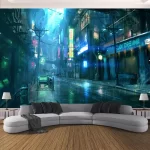 Cyberpunk Future Steam City Home Tapestry Art Wall Hanging Psychedelic Galaxy Hippie Retro Anime  Background Decoration - Image 4