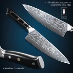 F.YOUNG Professional Kitchen Knives Damascus Steel Japanese Chef Knife Slicer Sashimi Utility Fruit Cooking Kitchenware Utensils - Image 4