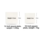 Creative Ceramic Rectangular Plate Pure White 10 Inch Western Dinner Plate Sushi Pasta European Style Steak Plate Italian Style - Image 13