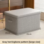 Clothes Storage Box Household Large-capacity Wardrobe Snacks Toys Layered Finishing Artifact Folding Storage Box Basket with Lid - Image 6