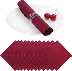 60 Pack 30*30cm Wine Red Satin Table Napkins Soft Smooth Cloth Napkins Silky Satin Cloth Napkins for Restaurant Party Decoration - Image 8