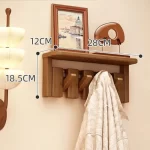 Piano Key Wall Mounted Clothes Hanger Wooden Wall Coat Rack Multifunctional Clothing Racks Home Entrance Dress Storage Hangers - Image 7
